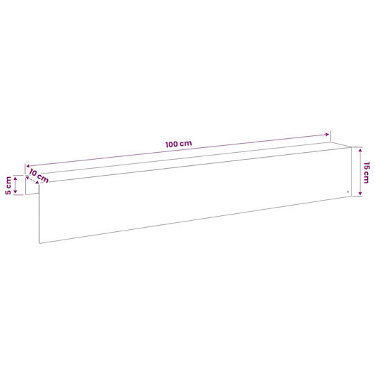 Garden Edging Profiles 10 pcs 100 x 10 x 15 cm Steel White 8012909 White