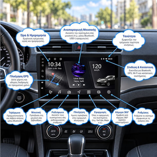 Vencore 3236-10005-0273b Multimedia-Bildschirm Android 15 9" Px5s Octa-Core 2 GB/32 GB IPS-Frontblende CarPlay Android Auto Unterstützung für 360°-Kamera Isuzu D-Max 2012–2019 – Schwarz 3236-10005-0273b
