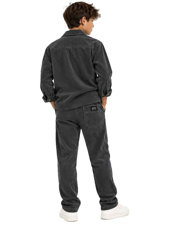 Kids 3-Piece Set with Pants Black-Grey