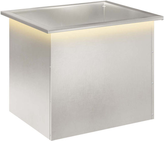 vidaXL Metal Planter Box Silver 50x60x48 cm