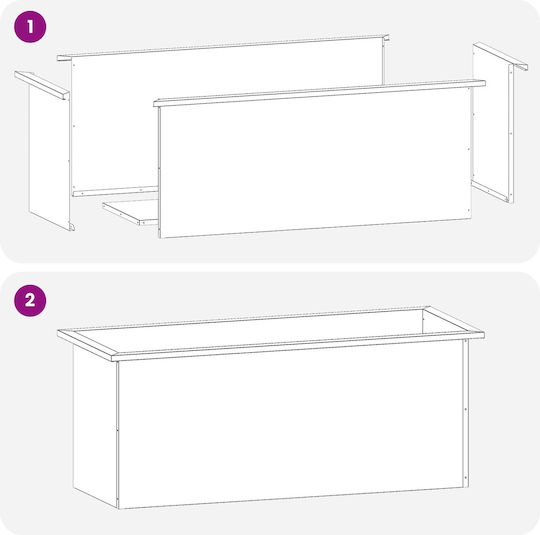 vidaXL Set of 2 Metal Planter Boxes Anthracite