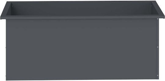 vidaXL Set of 2 Metal Planter Boxes Anthracite