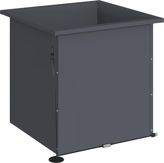 vidaXL Set of 2 Metal Planter Boxes Anthracite