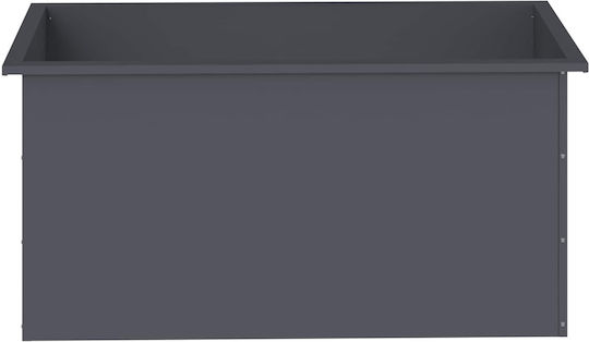 vidaXL Set of 2 Metal Planter Boxes Anthracite