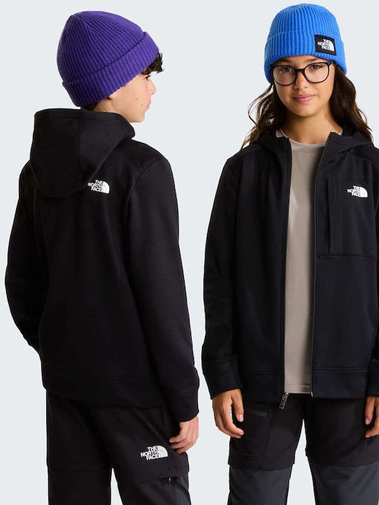 Jachetă Hanorac Fleece pentru Copii Neagră Tnf Performance Fleece