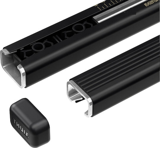 Thule Μπάρες Οροφής Μεταλλικές Bar Universal (Σετ χωρίς πόδια) Μαύρες
