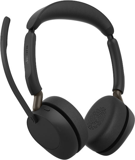 Evolve3 65 Stereo Link 390a UC Stand Wireless On Ear Multimedia Headphones with Microphone and Bluetooth Connection