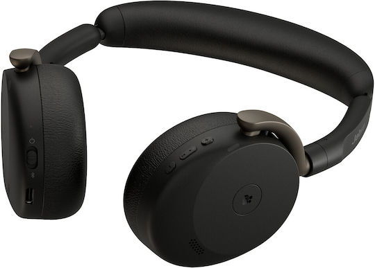 Evolve3 65 Flex Link 390c MS Wireless Charging Pad On Ear Multimedia Ακουστικά με μικρόφωνο και σύνδεση Bluetooth