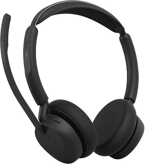 Evolve3 45 Stereo Link 390c MS Stand Wireless On Ear Multimedia Headsets with Microphone and Bluetooth Connection