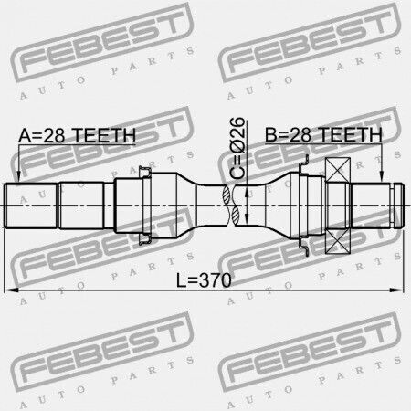 Semiarbore Dreapta Kia Mes:carnival 19980615-20050930 Mes 0k55c-25700b