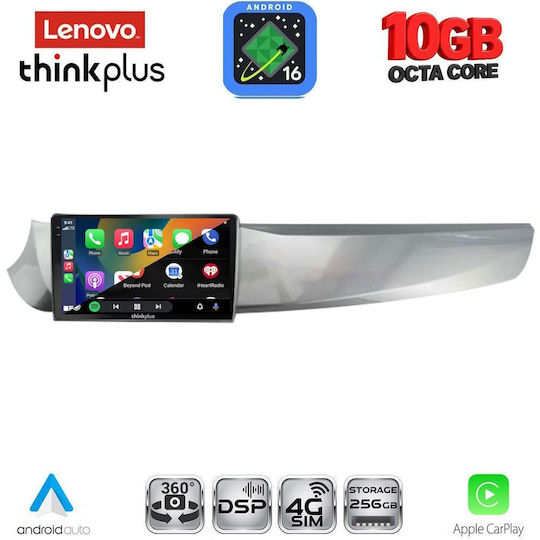 Lenovo Auto-Audiosystem für BMW X2 / X6 Alfa Romeo Giulietta 2010–2014 (Bluetooth/USB/WiFi/GPS/Apple-Carplay/Android-Auto) mit 9"-Touchscreen