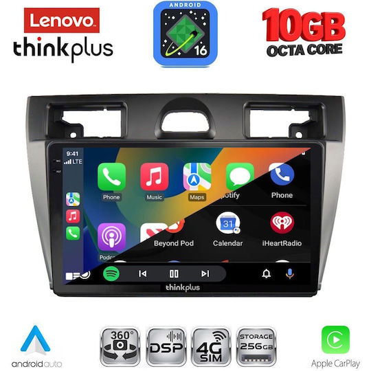 Lenovo Auto-Audiosystem für BMW X2 / X6 und Ford Fiesta 2005–2008 (Bluetooth/USB/WLAN/GPS/Apple CarPlay/Android Auto) mit 9-Zoll-Touchscreen