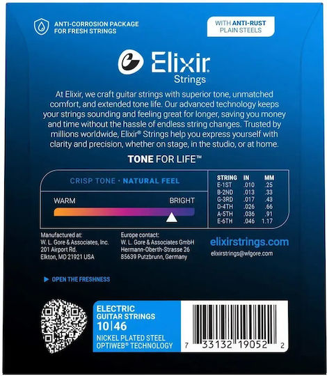 Elixir Einstellen E-Gitarrensaiten 10 - 46