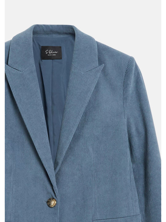 s.Oliver Damenblazer aus blauem Cord s.Oliver Damenblazer aus blauem Cord