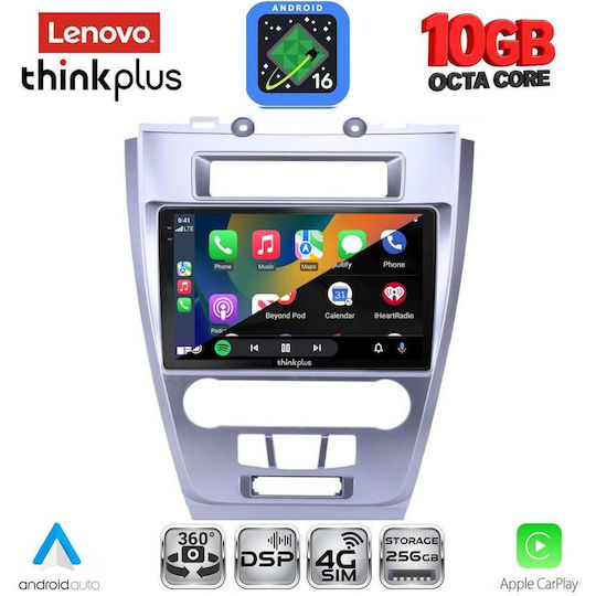 Lenovo Auto-Audiosystem für BMW X2 / X6 und Ford Fusion 2012–2017 (Bluetooth/USB/WiFi/GPS/Apple CarPlay/Android Auto) mit 10-Zoll-Touchscreen