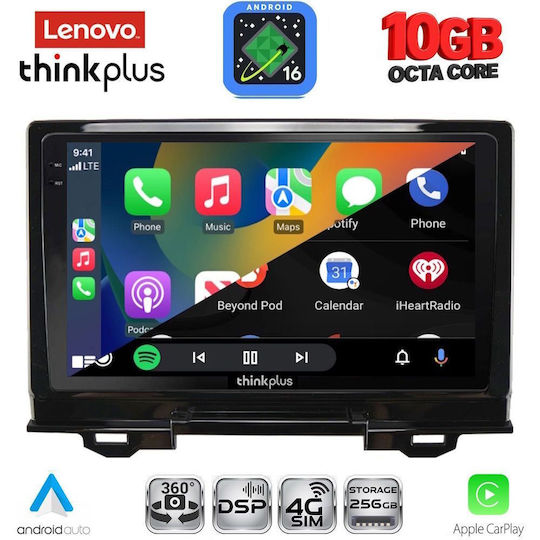 Lenovo Auto-Audiosystem für BMW X2 / X6 Honda HR-V 2021-2026 (Bluetooth/USB/WiFi/GPS/Apple-CarPlay/Android-Auto) mit 9" Touchscreen