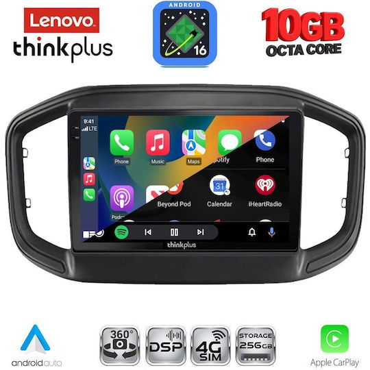 Lenovo Auto-Audiosystem für Fiat Strada BMW X2 / X6 2020–2026 (Bluetooth/USB/WiFi/GPS/Apple CarPlay/Android Auto) mit 9-Zoll-Touchscreen