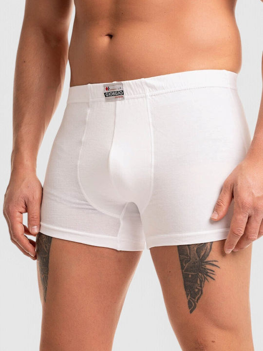 Men's White Printed Boxer