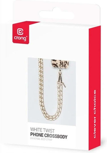 Crong Phone Crossbody Phone Lanyard White Twist Crgcrbd05