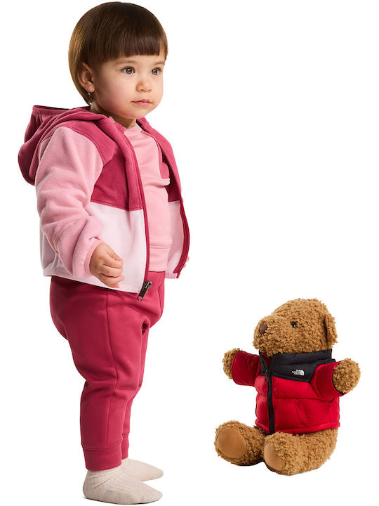 Kids Fleece Hooded Jacket Pink Glacier