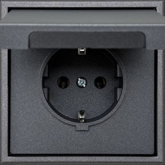 Liregus Single Walled Power Socket Black