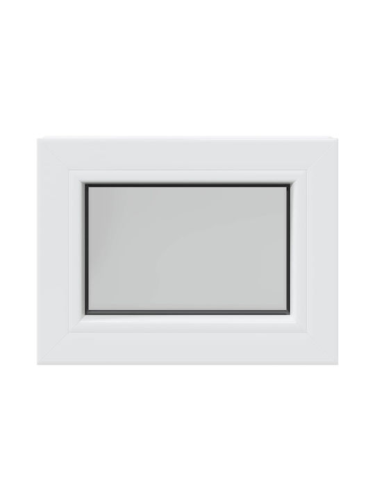 vidaXL Hinged PVC Window W50xH30cm