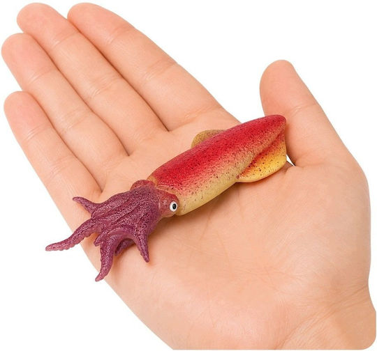 Leantoys Figure Squid Rubber Stretchy Realistic Sea Animal 14 Cm