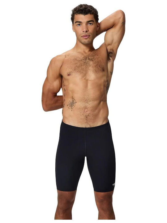Speedo Endurance+ Logo Мъжки Състезателен Jammer Бански за Плуване Черен