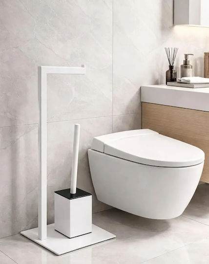 Set Accesorii Baie Inox Alb