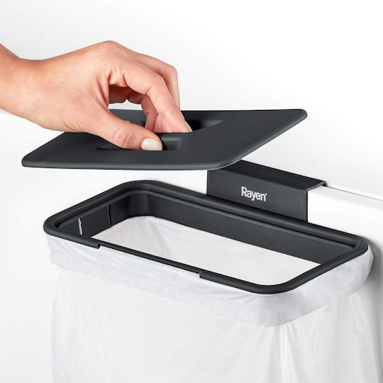 Rayen Hanging Door Trash Bag Holder for Cabinet 4.5 L Grey 6202rayen