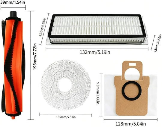 Set de piese de schimb 9 buc pentru aspirator robot Xiaomi