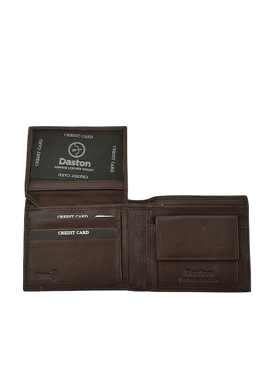 Braune Herrenlederbrieftasche mit RFID