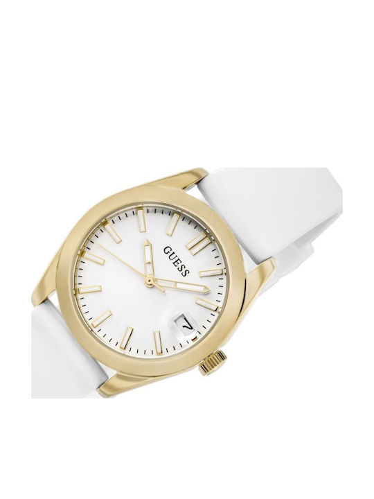 Guess Alice Γυναικείο Ρολόι 31mm Μπαταρίας με Λευκό Καουτσούκ Λουράκι