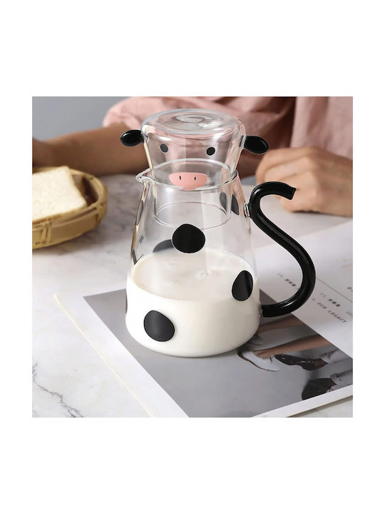 Jug Carafe Κανάτα Σερβιρίσματος με Ποτήρια Γυάλινη 550ml