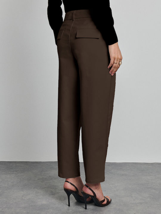 Olivia Women's Chino Trousers in Loose Fit Espresso