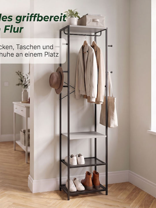 Relaxdays Black Metal Floor Garment Rack 40x28x181cm