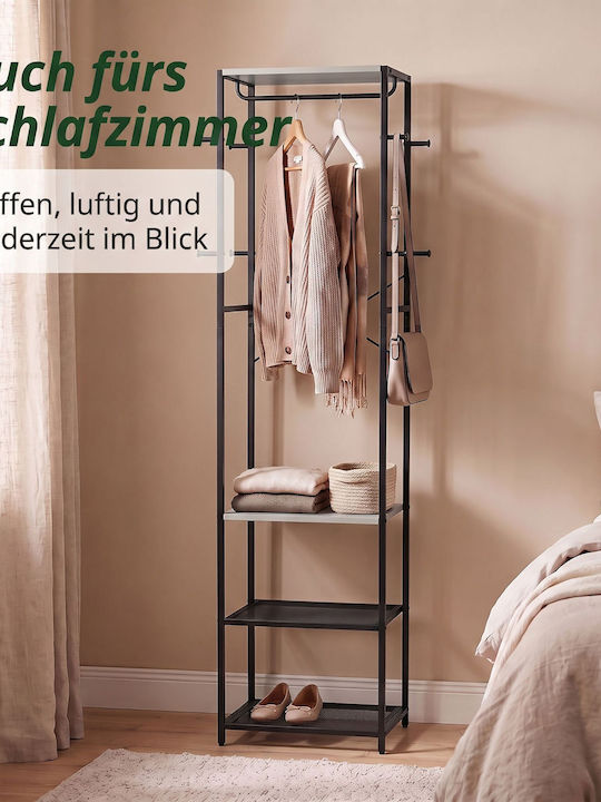 Relaxdays Black Metal Floor Garment Rack 40x28x181cm