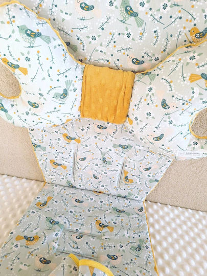 BabyValia Double-Sided Stroller Cover Yellow