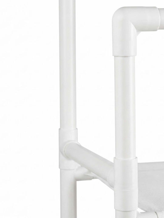 Relaxdays White Metal Floor Clothes Rack 85x46x157cm