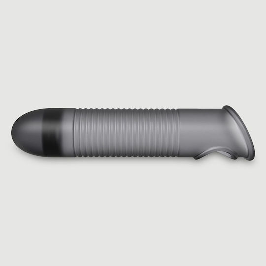 Elastische Silikon-Penishülle mit Rippen Flexible Ribbed Silicone Penis Sleeve 17,6 cm Schwarz