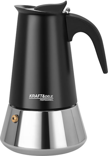 Kraft & Dele Ibric pentru Espresso 6 cești din Inox Negru