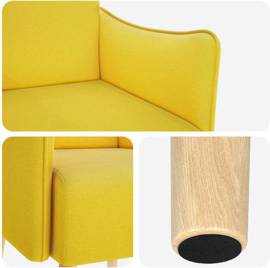 Relaxsessel 60x65x76 cm in zartem Gelb Relaxsessel 60x65x76 cm in zartem Gelb