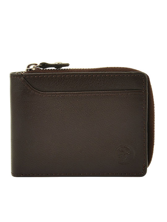 Braune Herrenlederbrieftasche mit RFID