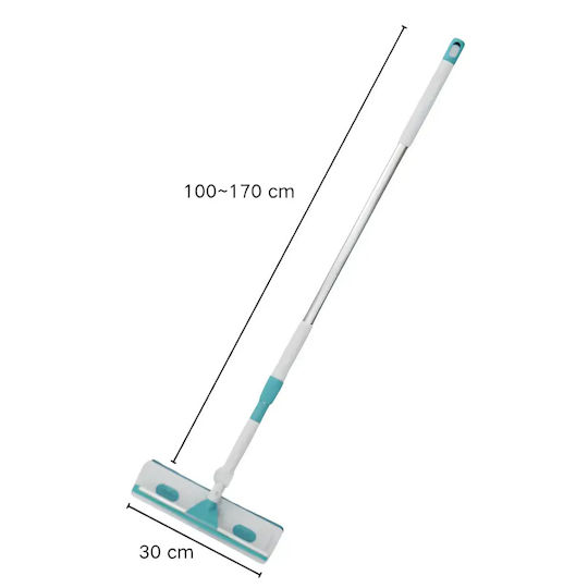 Window Cleaner Extendable Telescopic Handle Herum 2 Cloths Included 100–170 Cm