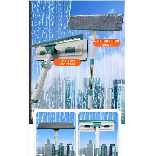 Window Cleaner Extendable Telescopic Handle Herum 2 Cloths Included 100–170 Cm
