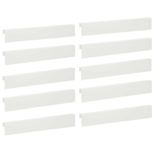 Garden Border Edging Profiles 10 Pcs 100 x 6 x 15 cm Steel White 8012951 White