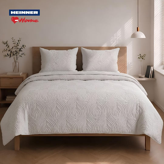 Heinner Double Coverlet Set Grey 220x240cm 3 Pieces