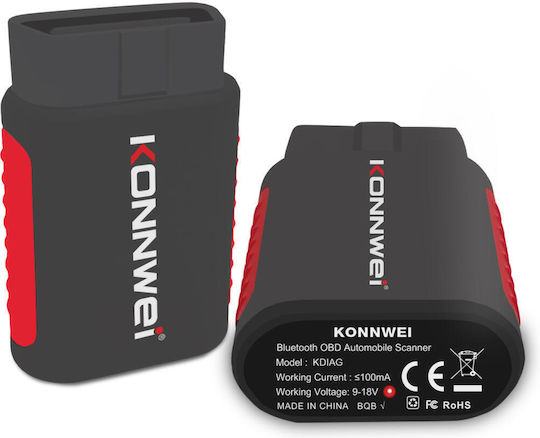 Konnwei Kdiag Διαγνωστικό Μηχανής Αυτοκινήτου Abs Srs Basic Bluetooth Obd 2