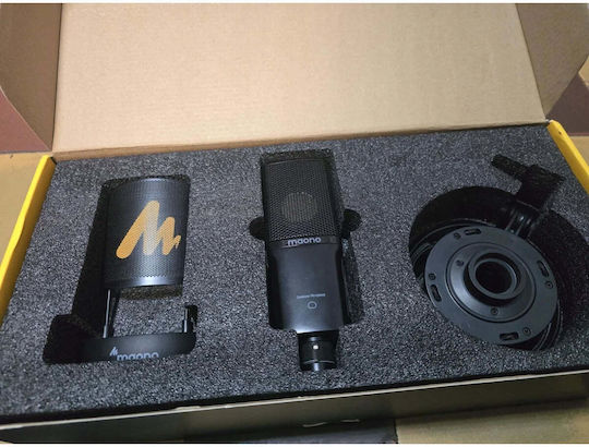 Maono PM500T Kondensatormikrofon-Set XLR für Gesang mit Tischhalterung und Shock Mount