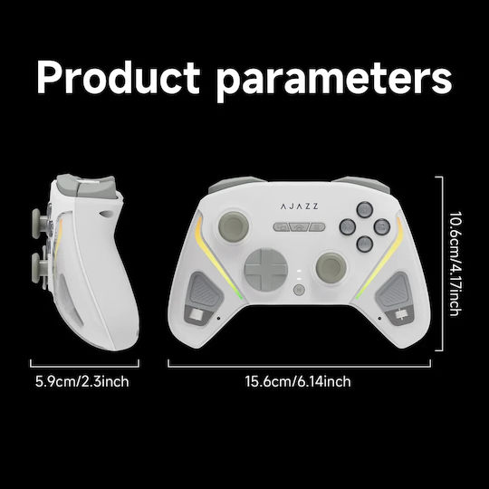 Ajazz GP100 NS Kabelloser Controller für Android / PC / Switch / iOS Weiß